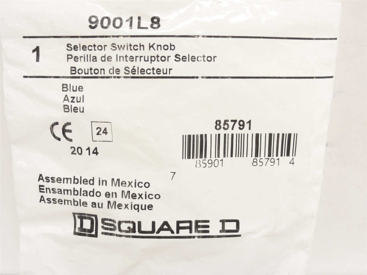 Square D 9001L8; Blue Selector Switch Knob; Size: 30mm