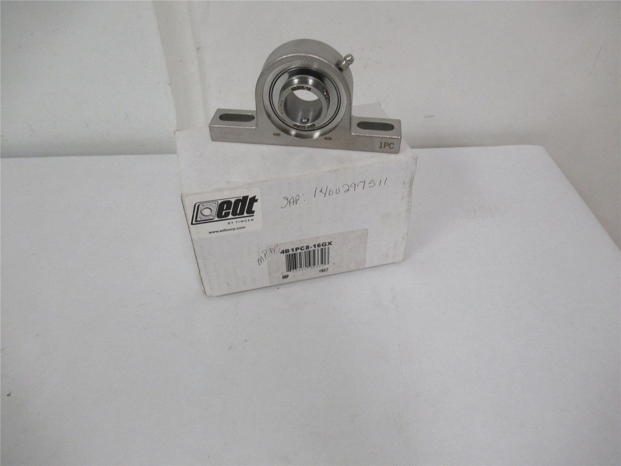 EDT 4B1PC8-16GX; SS Pillow Block Bearing 1"ID