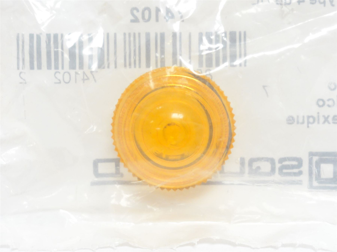 Square D 9001A9; Domed Plastic Amber Cap; Size: 30mm