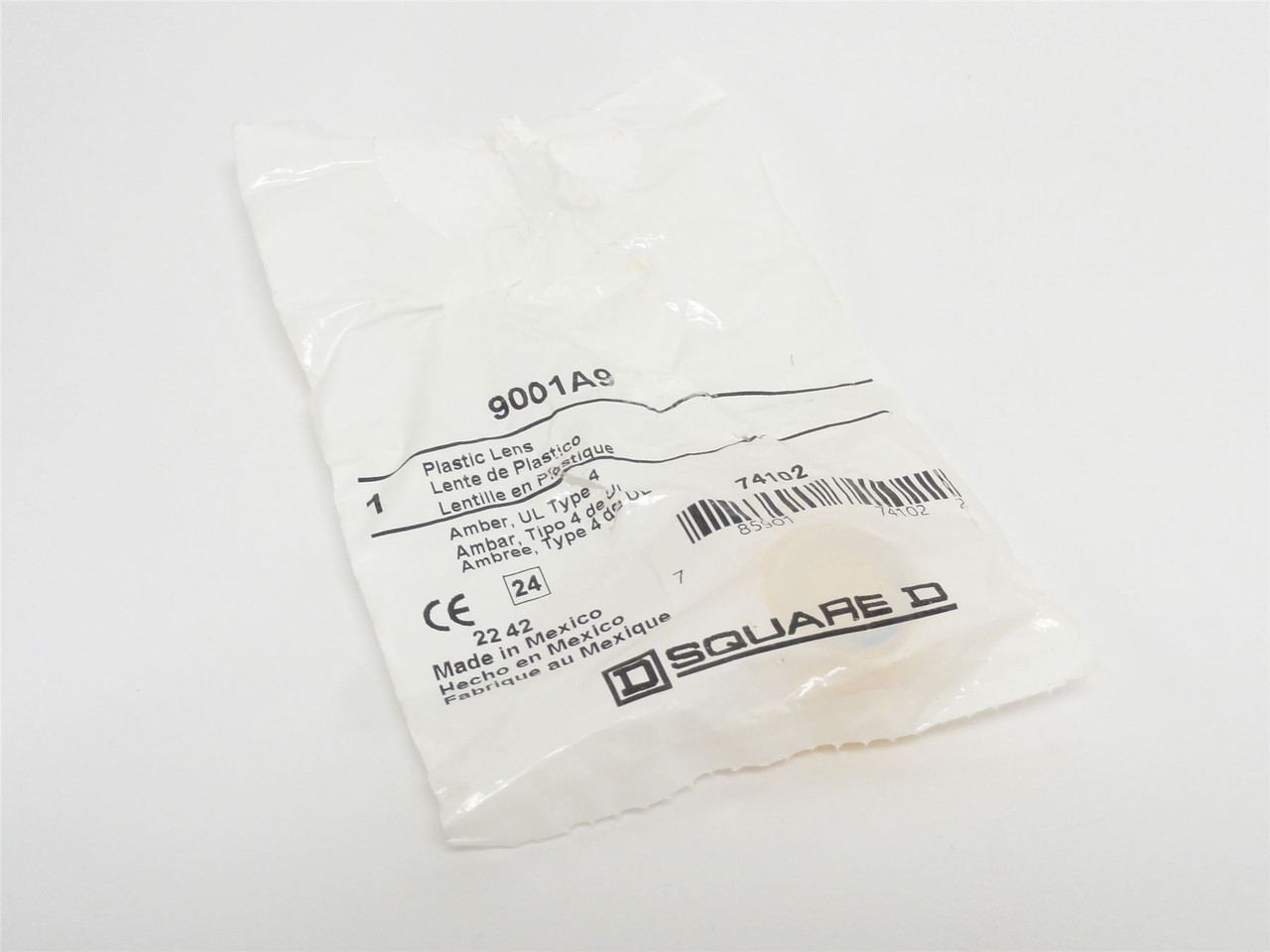 Square D 9001A9; Domed Plastic Amber Cap; Size: 30mm