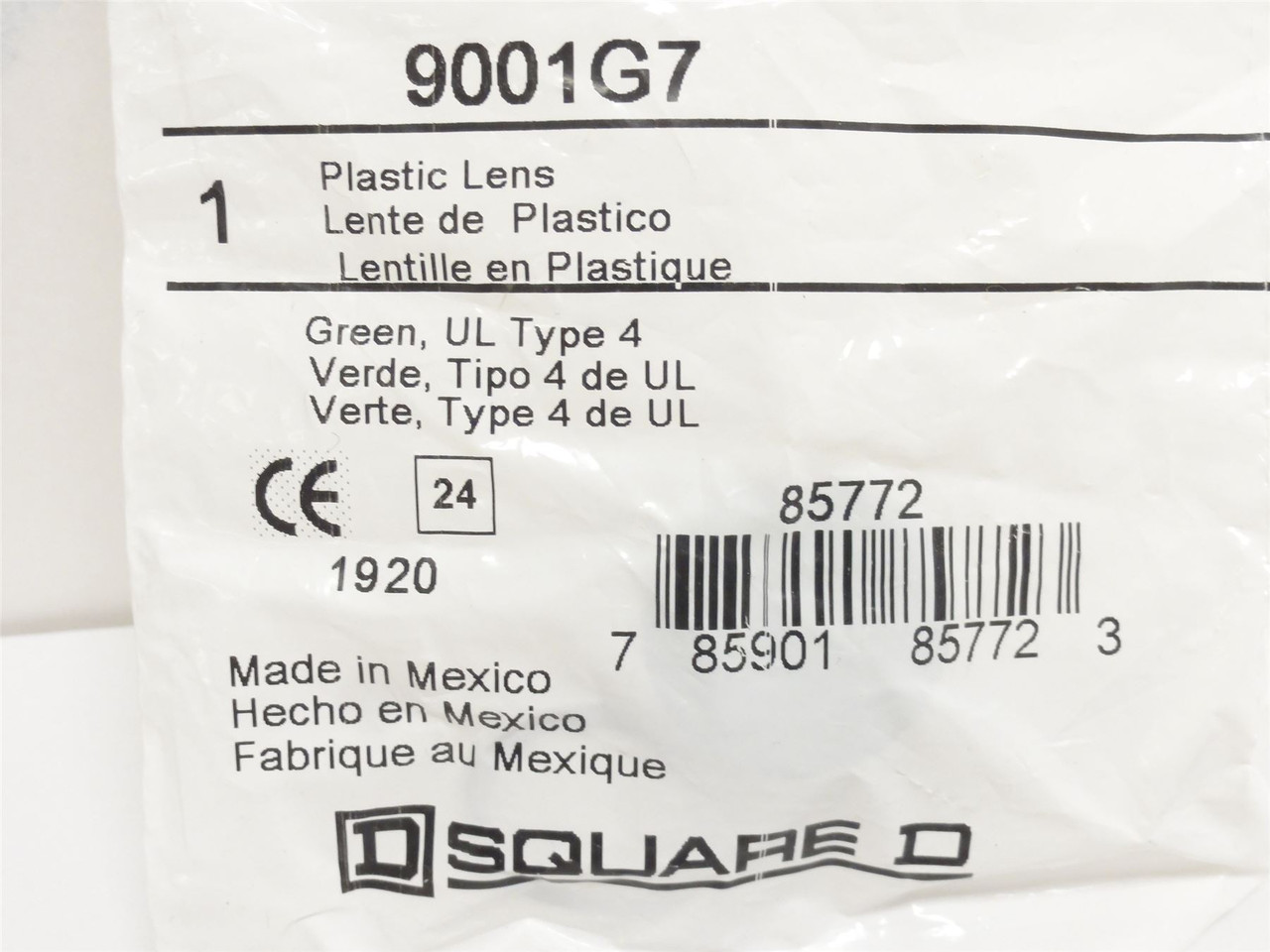 Square D 9001G7; Illuminated Green Push Button; Size: 30mm