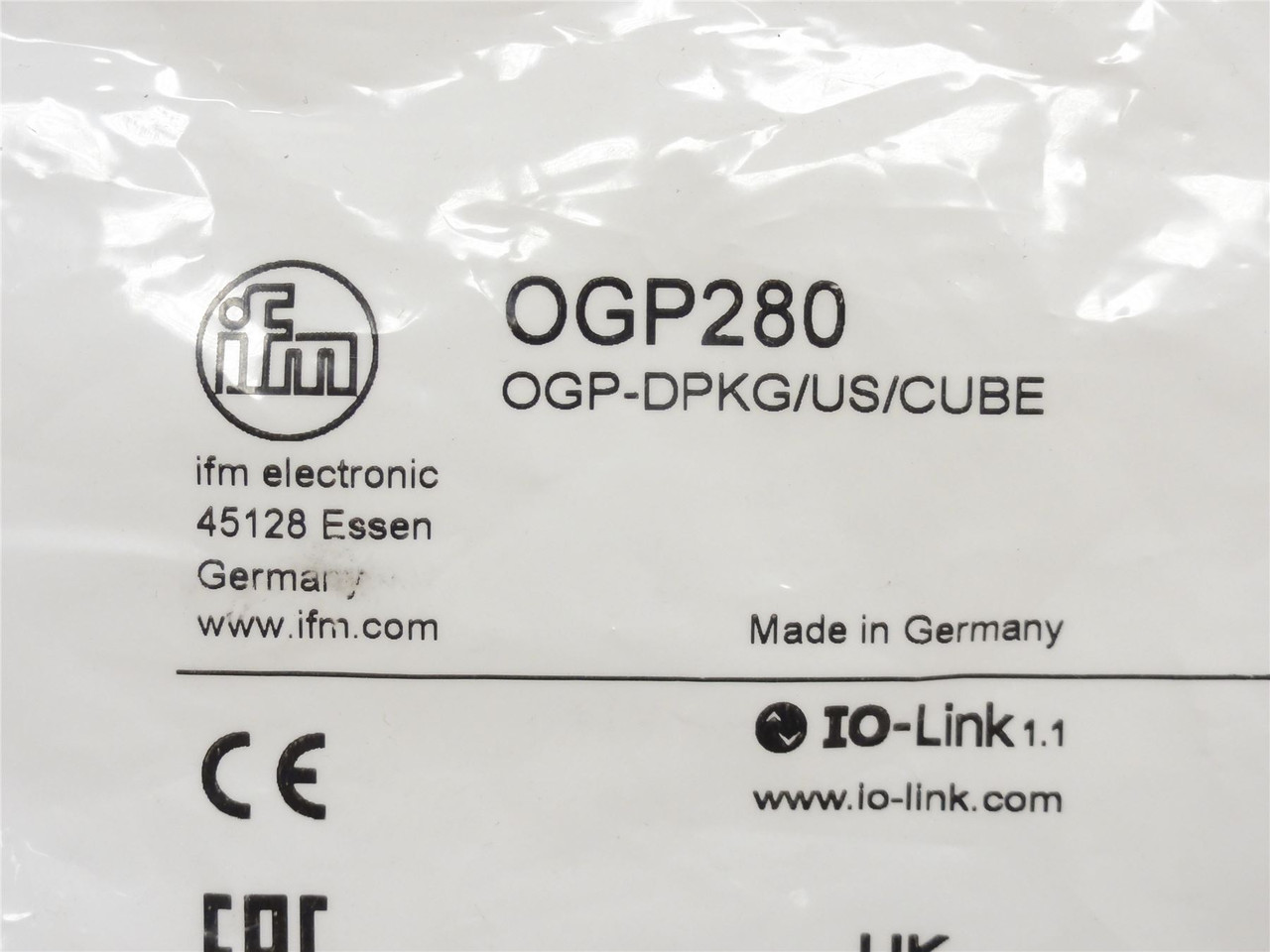 IFM OGP280; Photo-Sensor OGP-DPKG/US/CUBE 10-30VDC; M12 4-Pin