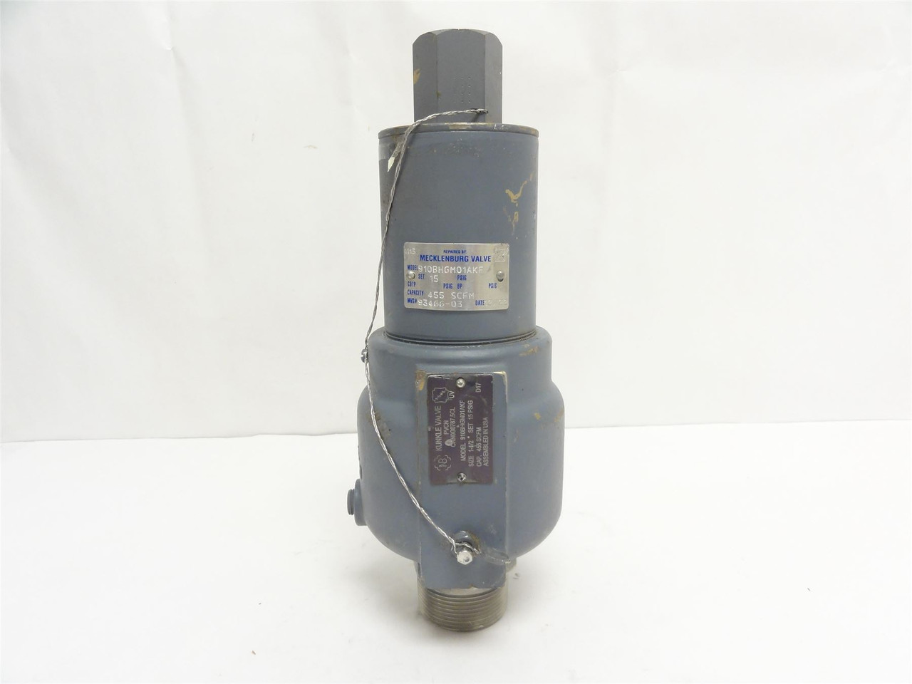 Kunkle 910BHGM01AKF; Safety Relief Valve; 1-1/2 x 2-1/2NPT; 15PSIG