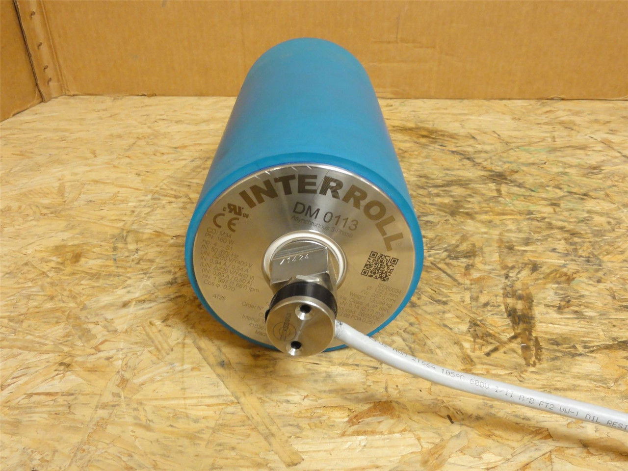 Interroll DM0113-160W; AC Drum Motor; Belt Width: 10" 230/460V