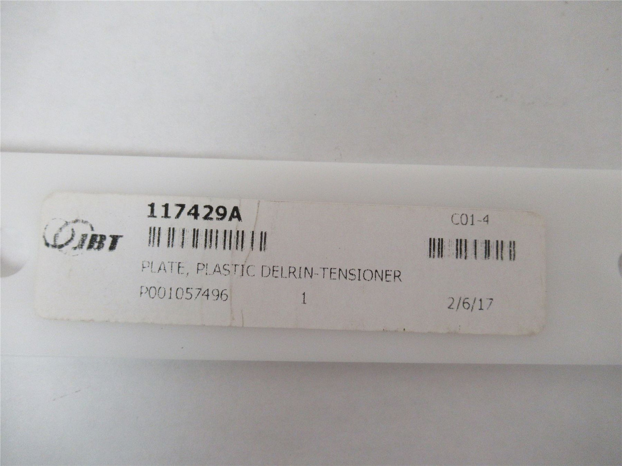 Frigoscandia 117429A; Lot-4 Delrin -Tensioner Plastic Plate