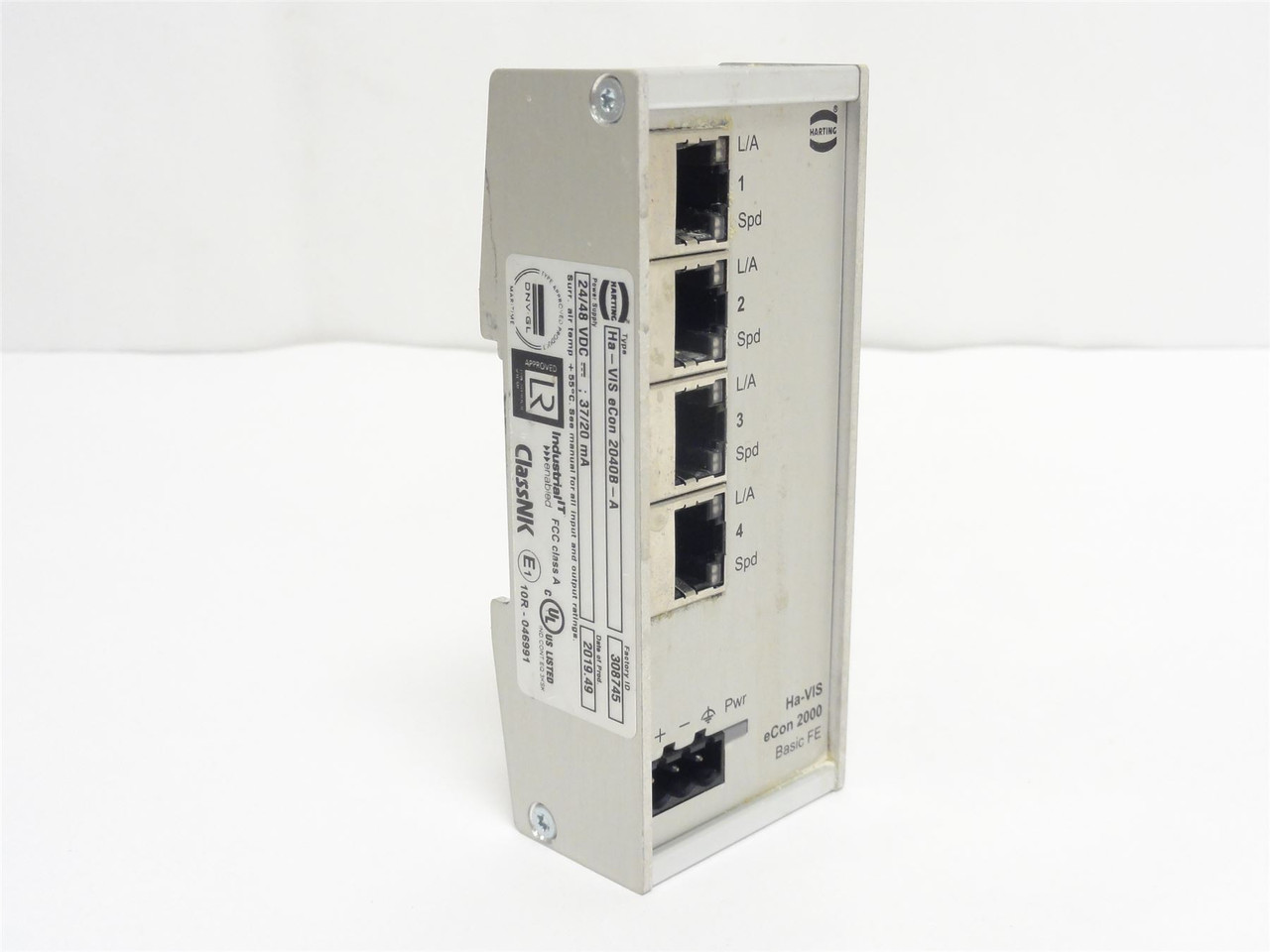 Harting 24020040010; Unmanaged RJ45 Ethernet Switch; 4-Port