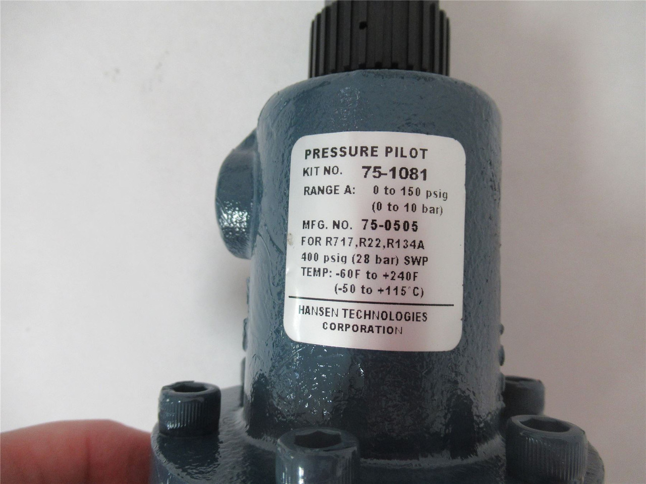 Hansen 75-1081; Pneumatic Comp Pressure Pilot M3L/P