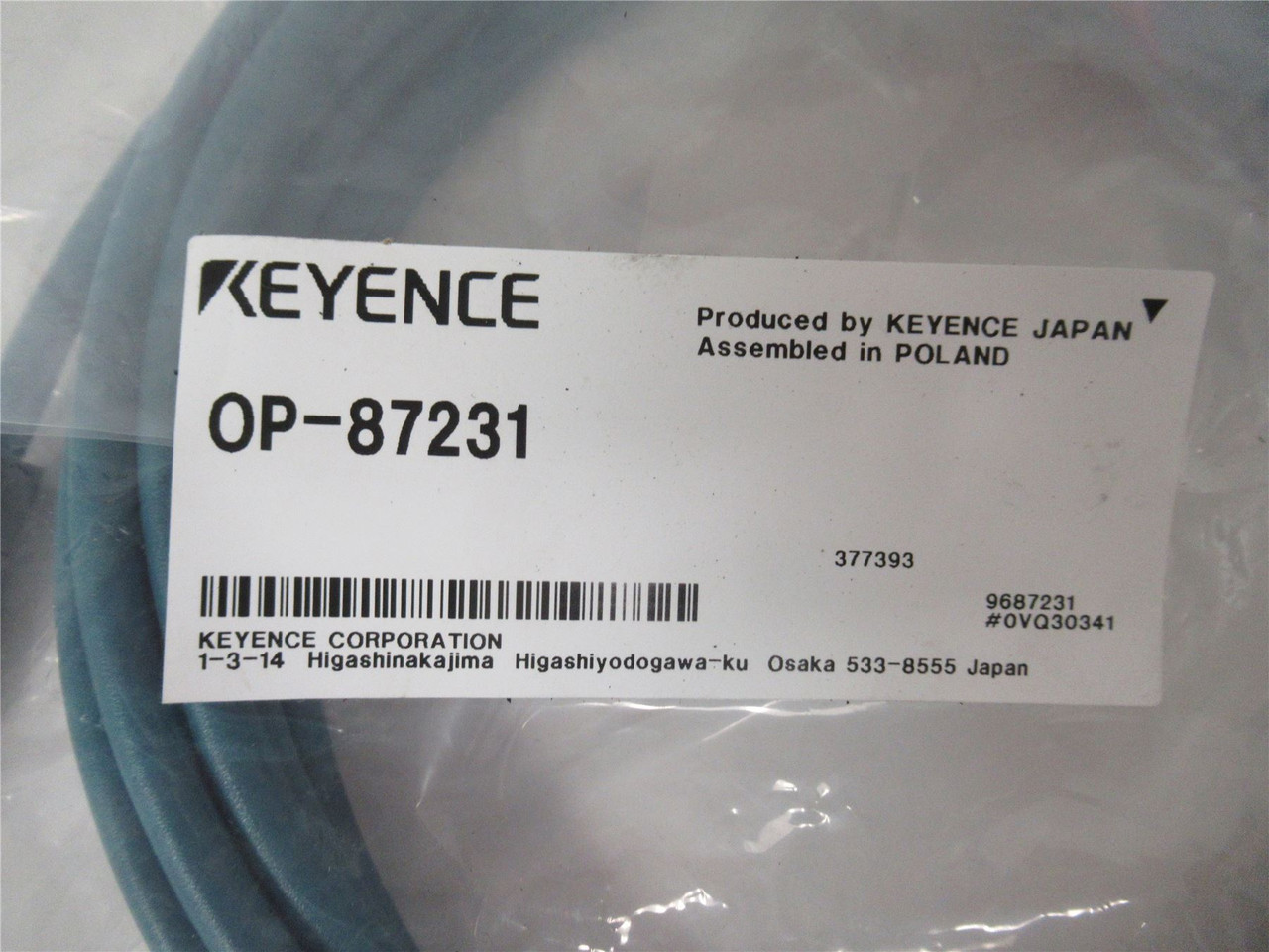 Keyence OP-87231; Ethernet Cable 5m  4 pin