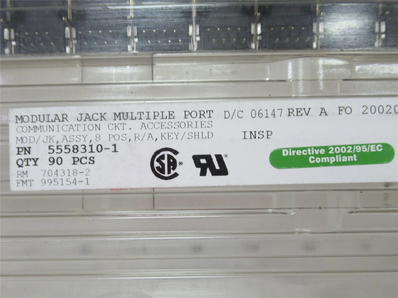 TE Connectivity 5558310-1; Lot-37 Modular Jack Ethernet Port