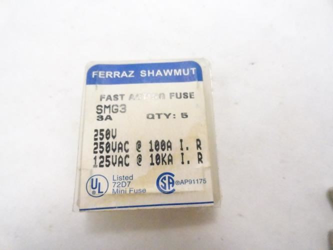Ferraz SMG3; Box-5 Fuse; 3A; 250V