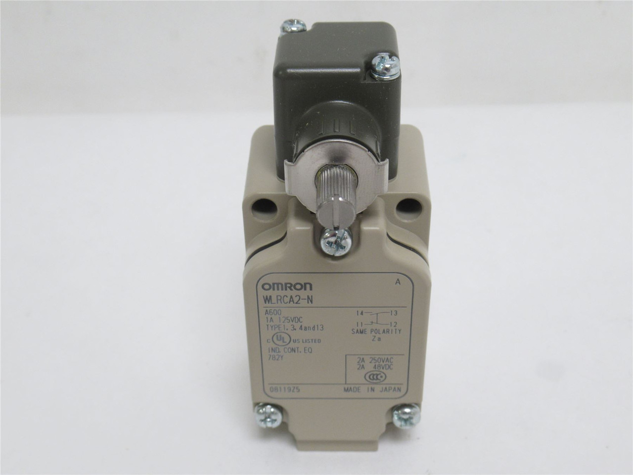 Omron WLRCA2-N; Snap Action Limit Switch; 10A; 125V; SPDT