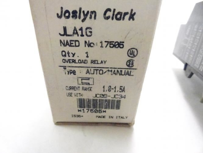 Joslyn Clark JLA1G; Overload Relay; Ie= 1.0-1.5A