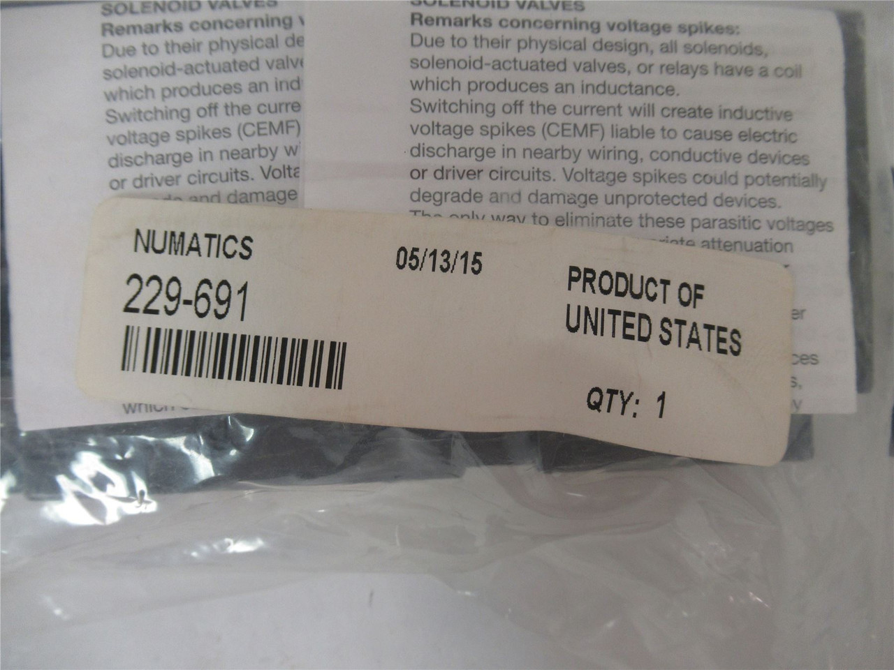 Numatics 229-691; Pneumatic End Plate Kit MK8 SERIES 1/2" NPT