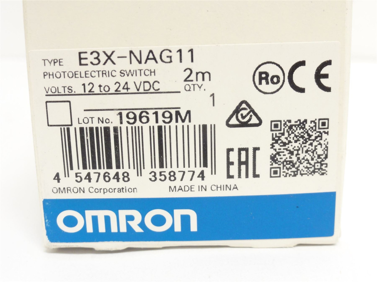 Omron E3X-NAG11; Fiber Amplifier Sensor; 12-24VDC; NPN