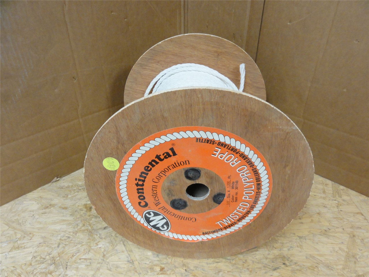 Continental Western 301149; Polypro Rope; 3/8"OD x 400' Roll
