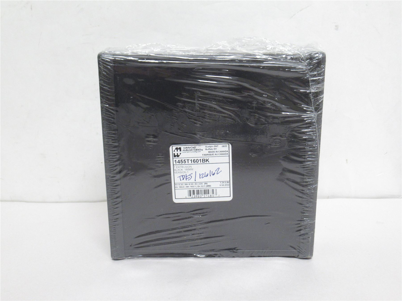 Hammond 1455T1601BK; Aluminum Black End Panel Box