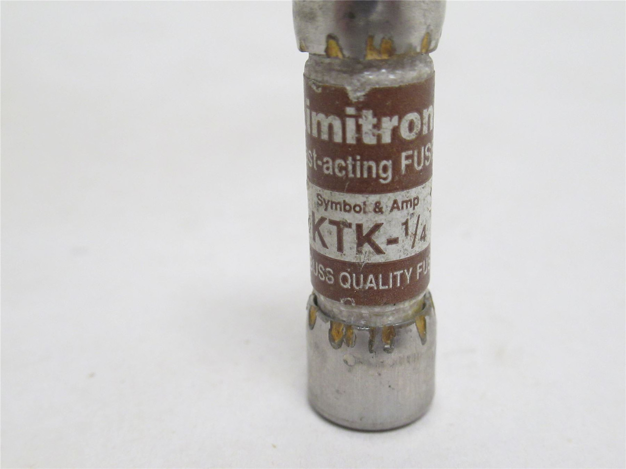 Bussmann KTK-1/4; Fast Acting Midget Fuse; 1/4A; 600VAC