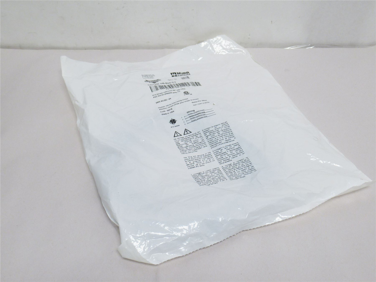 Murr CD12M-0B-070-C1; Connection Cable; Male; M12; 4-Pole; RA