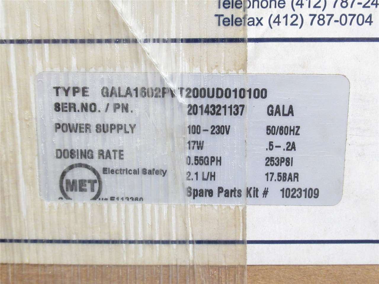 Prominent Fluid GALA1602PVT200UD010100; Metering Dosing Pump