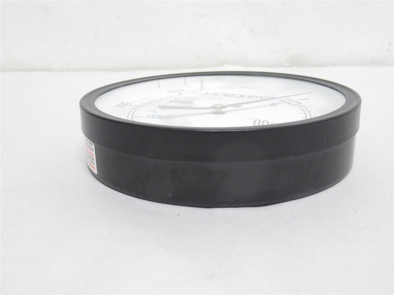 Ashcroft 45W1000H02L600; Pressure Gauge 0-600PSI; 4-1/2" Dial
