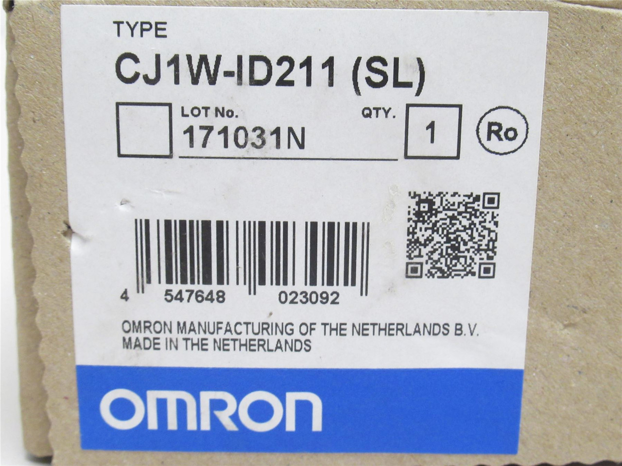Omron CJ1W-ID211; Input Module Unit; 7mA; 24VDC; 16-Digital