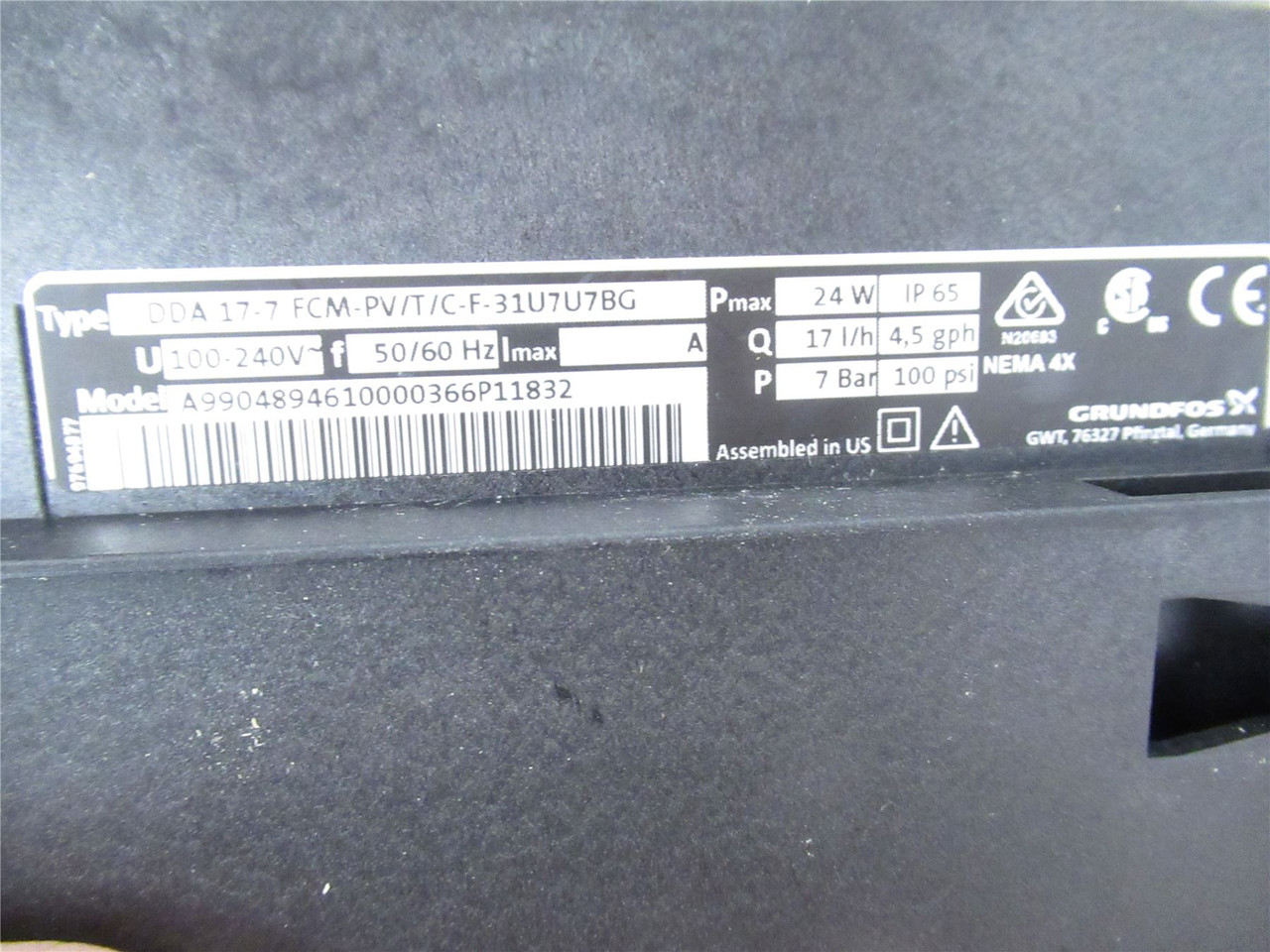 Grundfos DDA 17-7 FCM-PV/T/C-F-31U7U7BG; Digital Dosing Pump