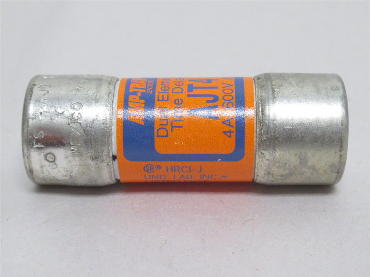 Ferraz AJT4; Dual Element Time Delay Fuse; 4A; 600VAC