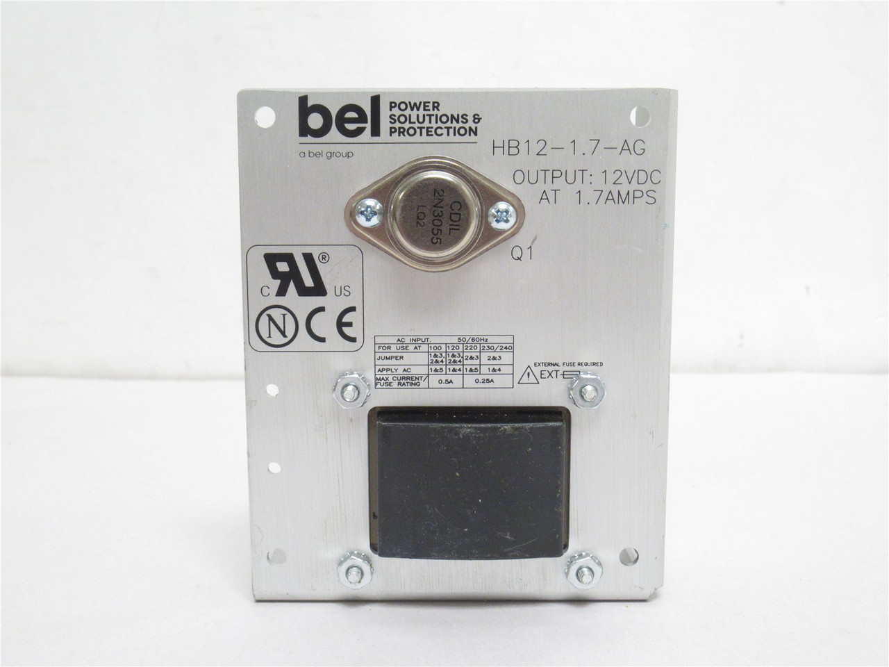 bel HB12-1.7-AC; Power Supply; 100-240VAC In; 12VDC Out