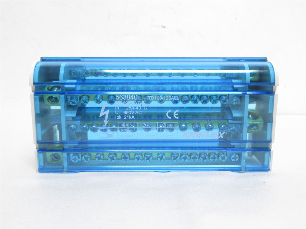 Eriflex 563840; Distribution Block; 4 Pole; 125 Amps; 690VAC