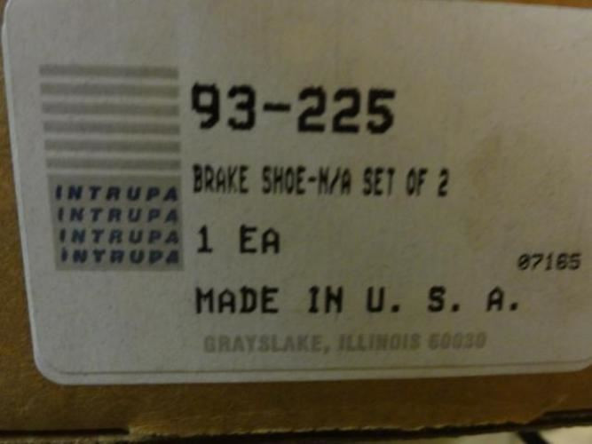 Intrupa 93-225; Forklift Brake Shoe; 2" Width