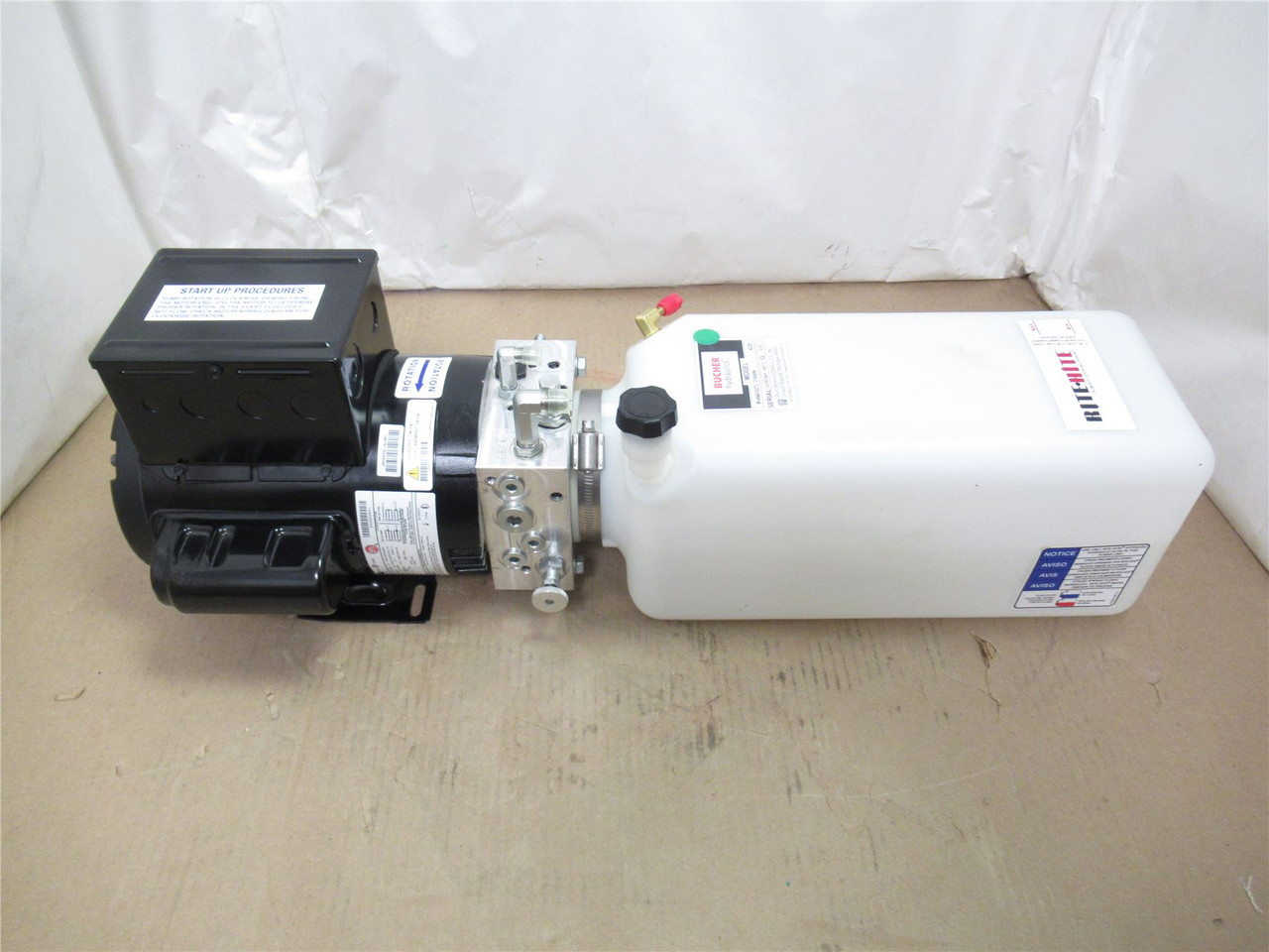 Bucher M-4550-0272 0156696; Hyd Power Pack 1HP 115/208-230VAC