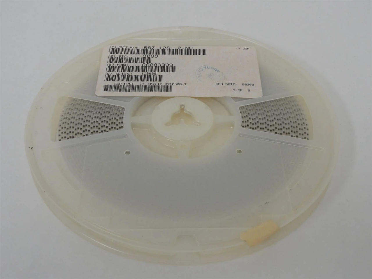Taiyo Yuden TMK212B7105KG-T; Lot-1750 Ceramic Capacitor 1uF