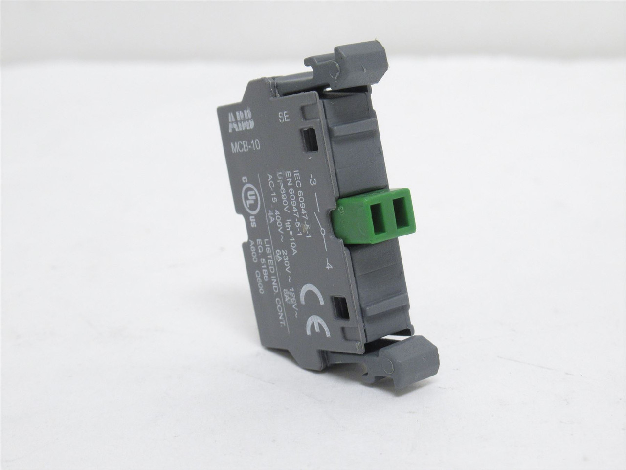 ABB MCB-10; Contact Block; 6A; 120VAC; SPST; 1-NO