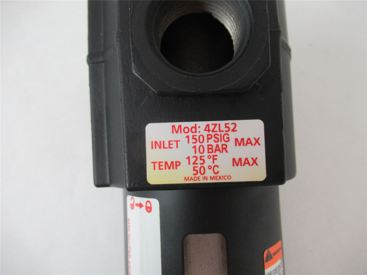Dayton 4Zl52; Compressed Air Filter 150 psi 3.15" W