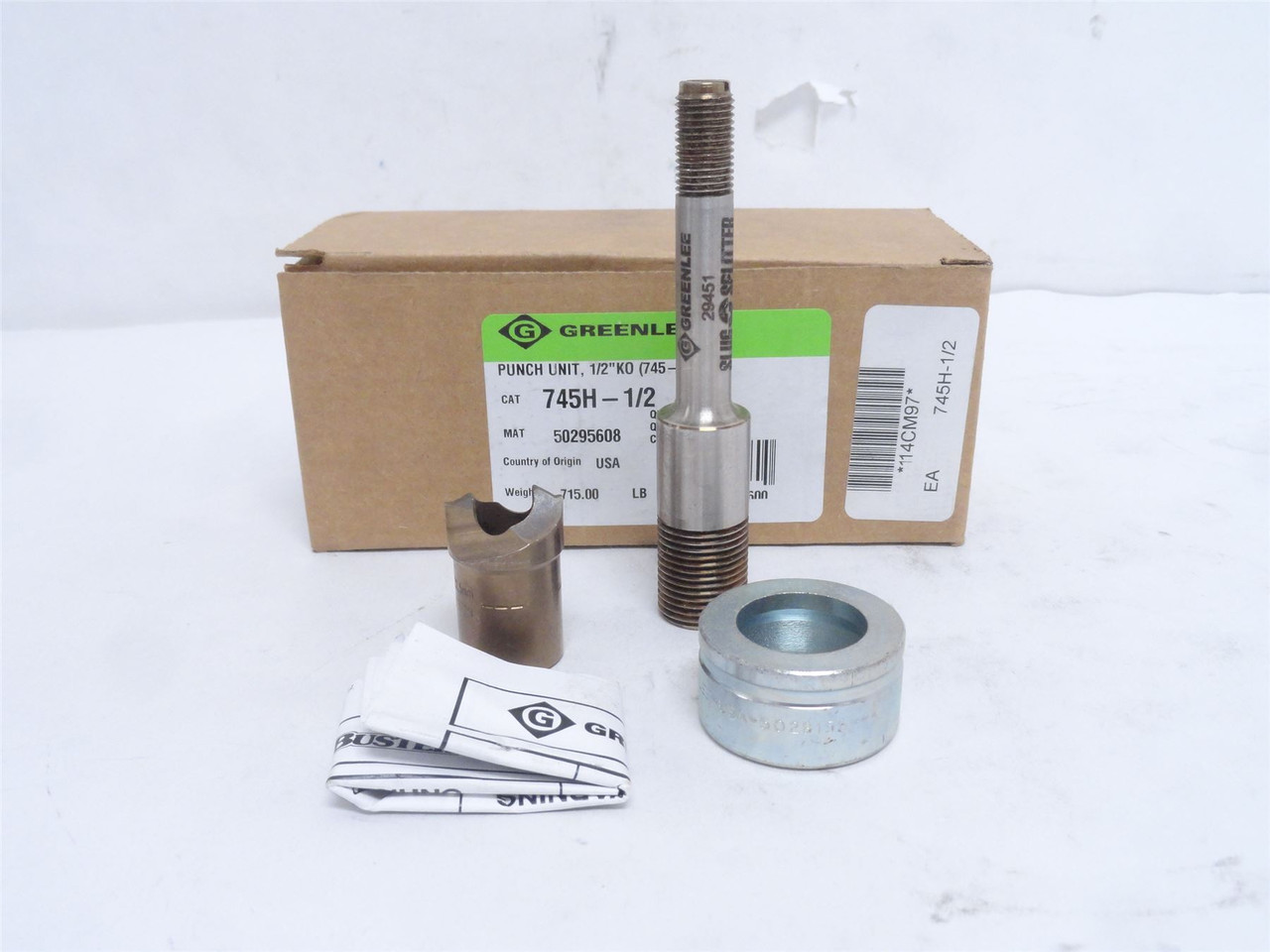 Greenlee 745H-1/2; Knockout Punch and Die Kit; 1/2"