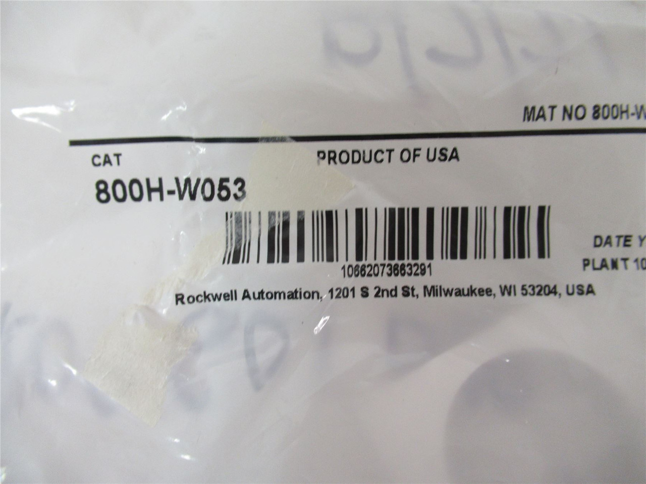 Allen-Bradley 800H-W053; Switch Legend Plate Stop/Run/Start