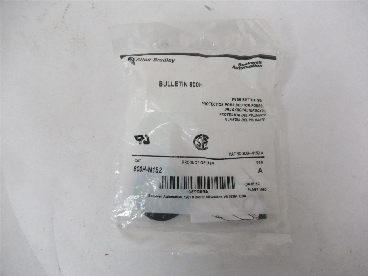 Allen-Bradley 800H-N152; PushButtonGuard30mm 800H Illuminated