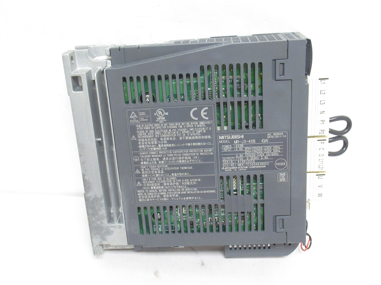 Mitsubishi MR-J3-40B; AC Servo Amplifier 1PH; 200-230VAC; 400W