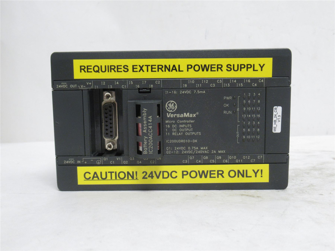 GE IC200UDR010-DK; Micro-Controller; 24VDC/240VAC; 7.mA