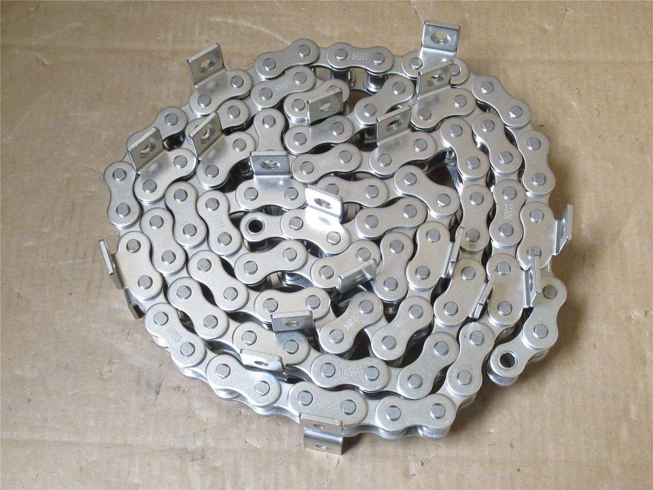 MFG- 101585; Special Metric Roller Chain #16; SS; 17' Long
