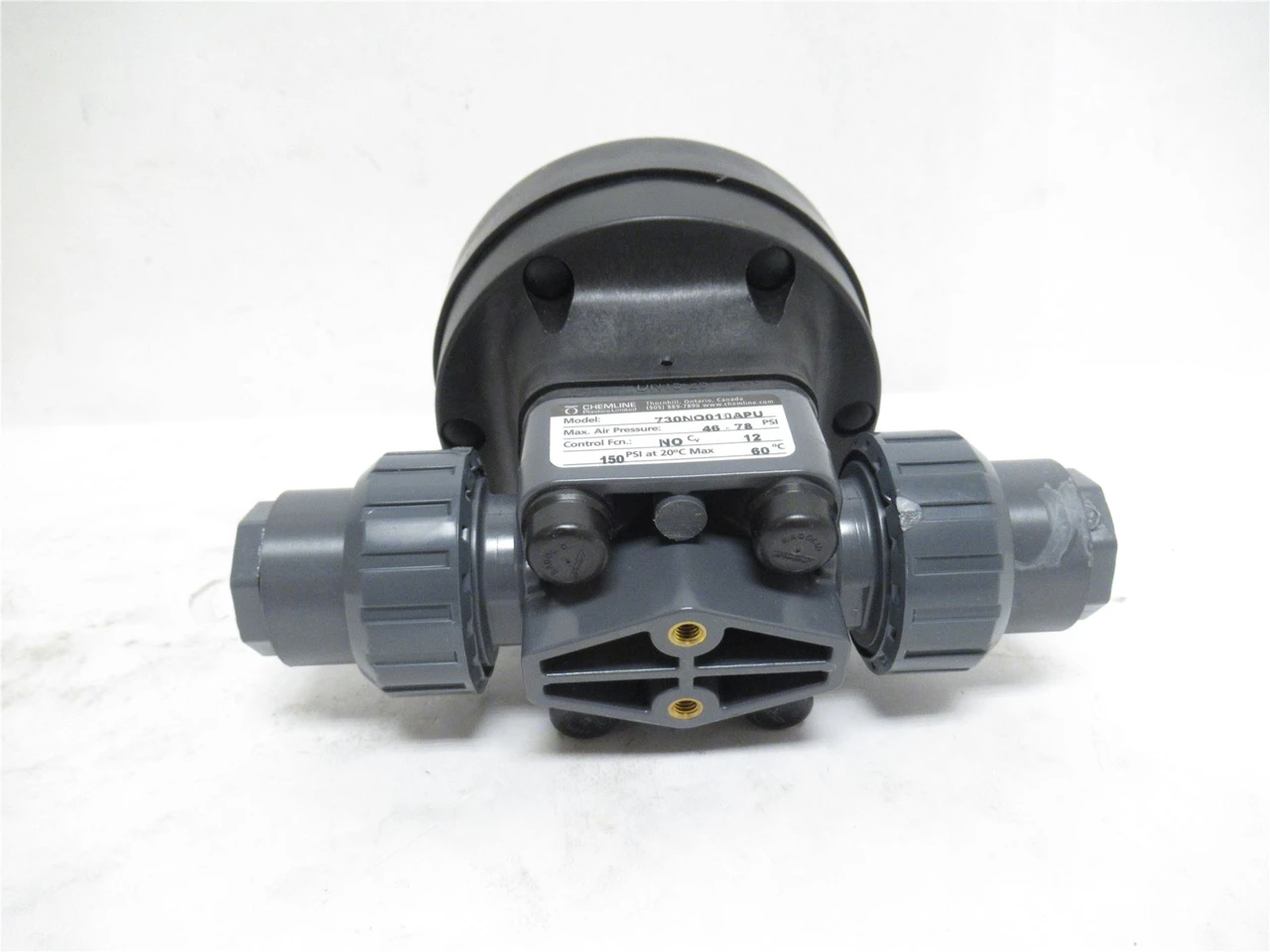 Chemline 730N0010APU; Diaphragm Valve; 46-78 Air PSI; 3/4NPT