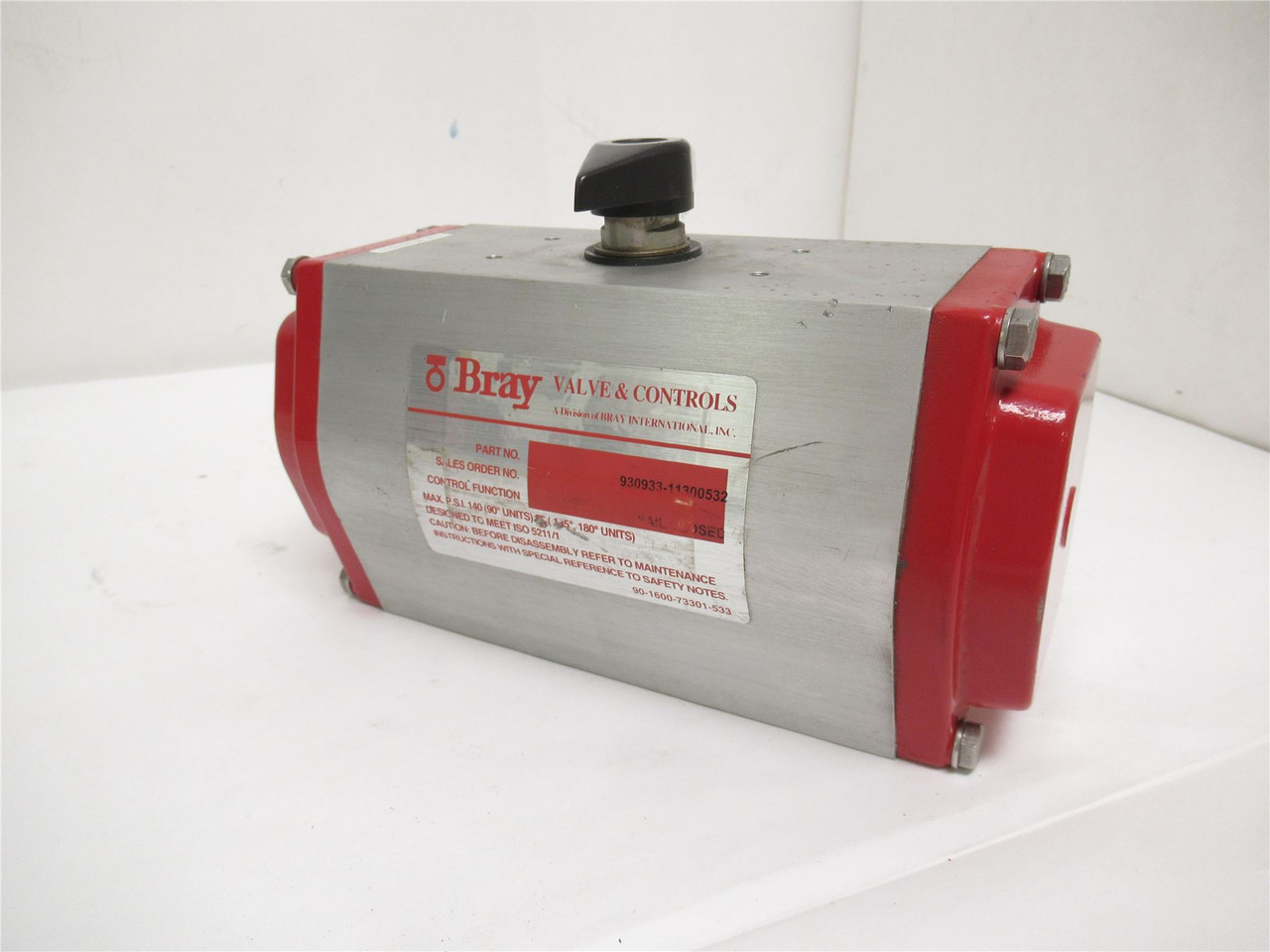 Bray 930933-11300532; Spring Return Pneumatic Actuator 140Psi