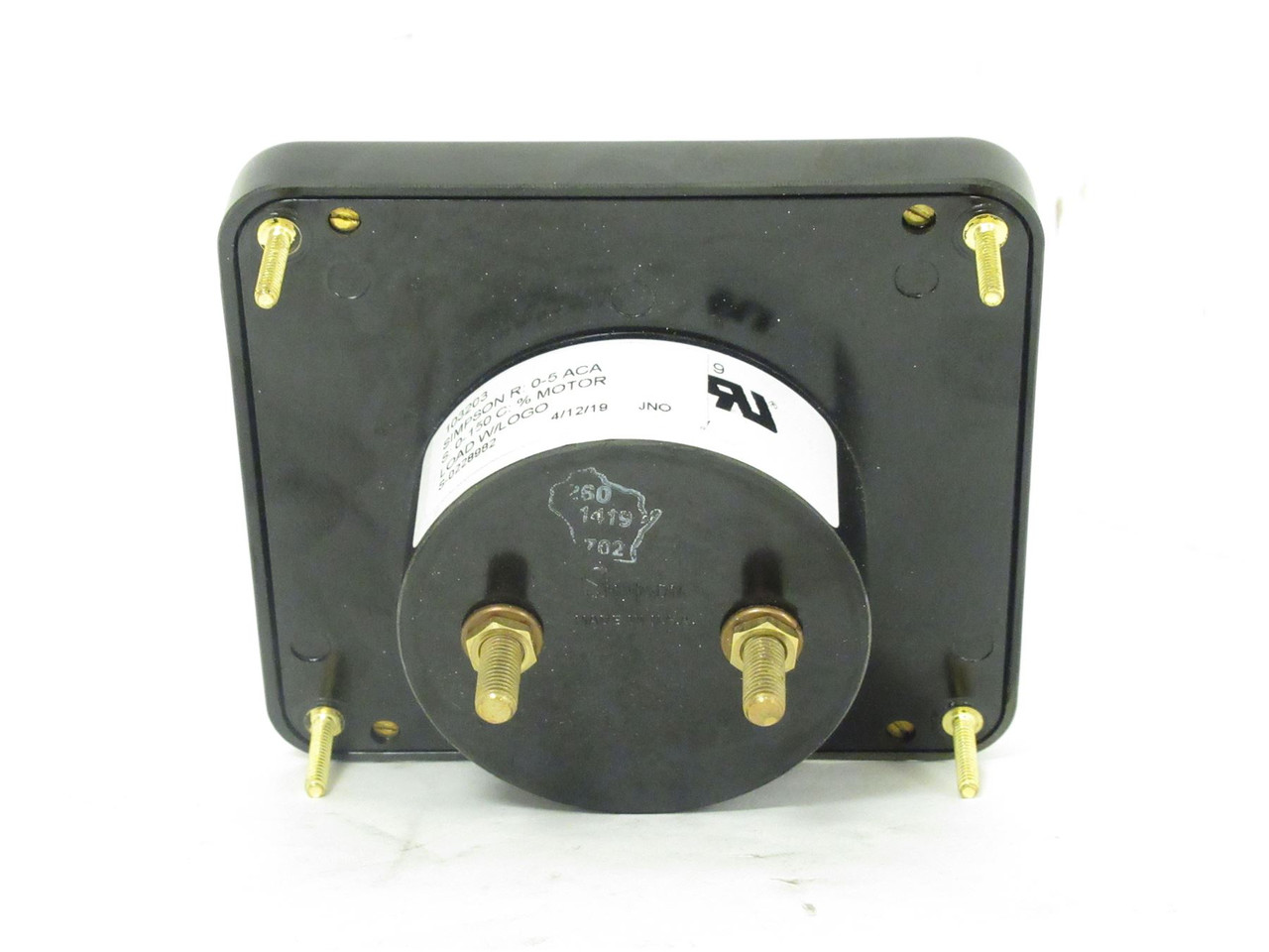 Simpson 103203; Motor % Load Meter W/ Logo; 0-5ACA