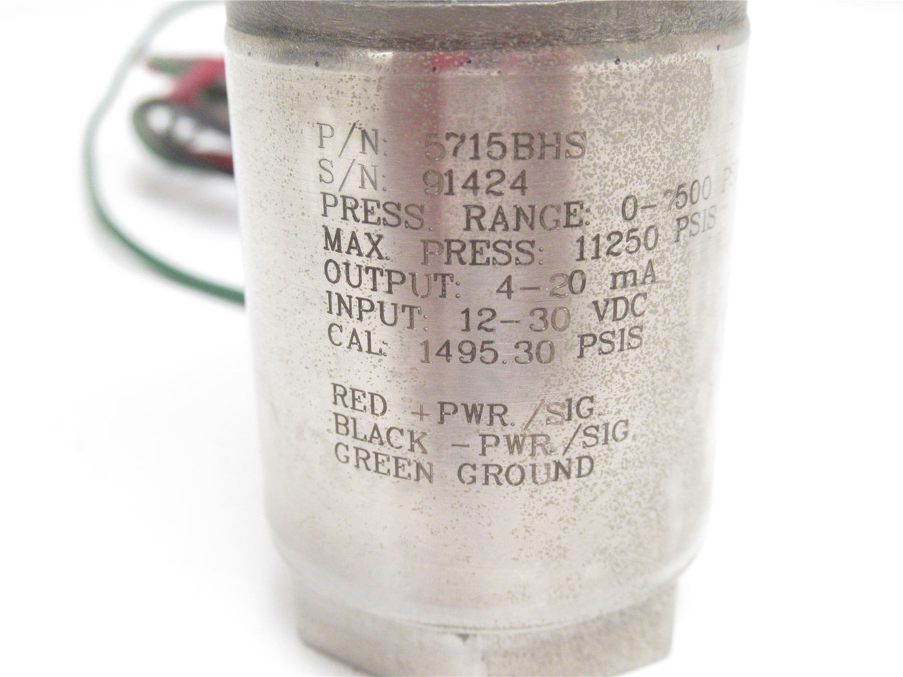 Viatran 5715BHS; Pressure Transmitter 0-500Psi; 12-30VDC;4-20mA