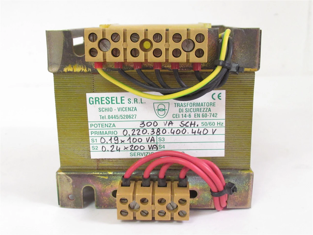 Gresele EN 60-742; Transformer; 300VA SCH; 0.220.380.400.440V