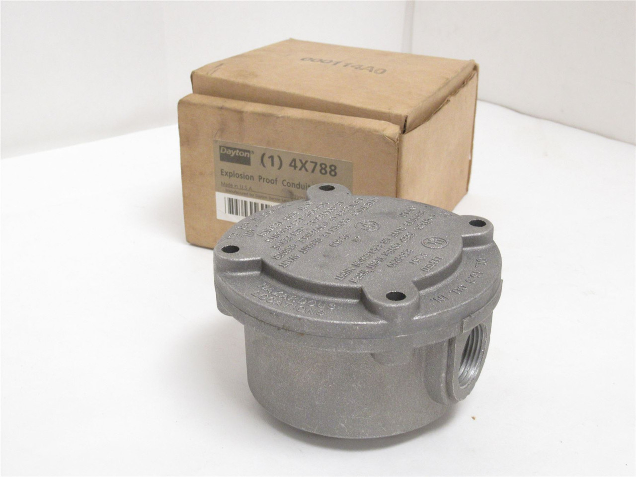 Dayton 4X788; Hazardous Location Motor Conduit Box
