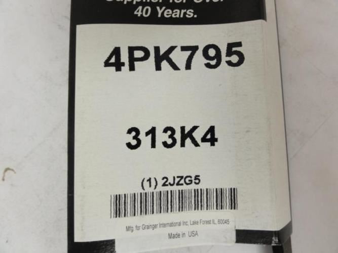 Bando 4PK795; Serpentine Belt 313K4; 4-ribs 31.3"L; 2JZG5