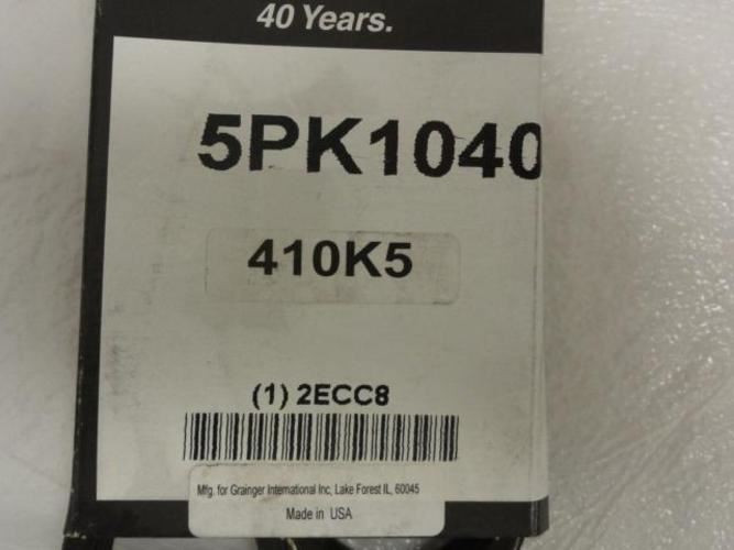 Bando 5PK1040; Serpentine Belt; Industry Number 410K5