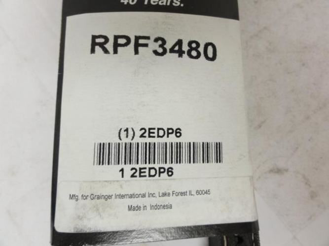 Bando 2EDP6;  Auto V-Belt; Industry Number RPF3480