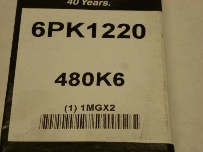 Bando 480K6; Serpentine Belt 6PK1220